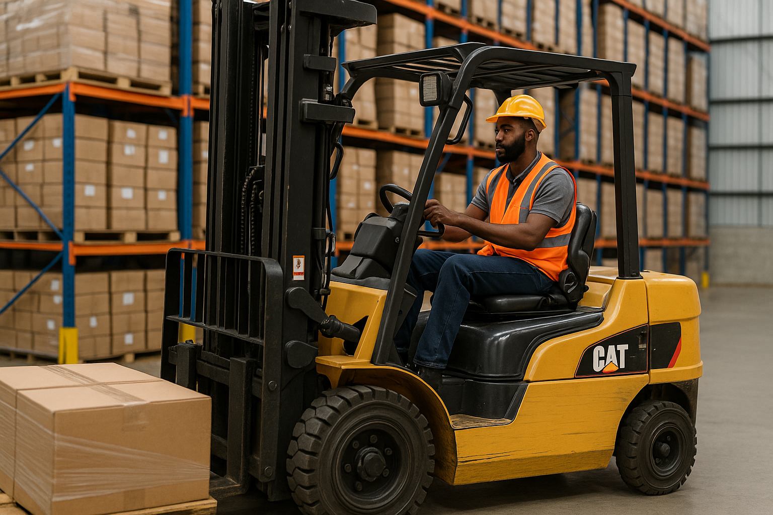 Cariste sur un chariot élévateur